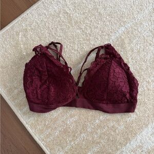 Bozzolo Lace Bralette in Deep Burgundy